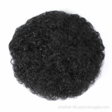 MYZYR Synthetic kinky curly high puff hairpiece hair afro updo scrunchie hair accessory chignon bun with clips in for girl and